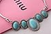 Qiyun (TM) Tibet Silver Collar Choker Turquoise Blue Bead Stone Necklace Earrings Set