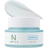 CORÉANA AMPLE:N Hyaluron Shot Hydartion Cream - Hyaluronic Acid Moisturizing Face Moisturizer – 24H Deep Hydration, Non-Sticky Gel Moisturizer for Dry and Oily Skin – Unscented - 2.7oz.