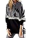 Huiyuzhi Women's Mix Color Long Sleeves Pullover Letters Printed Sweatshirt