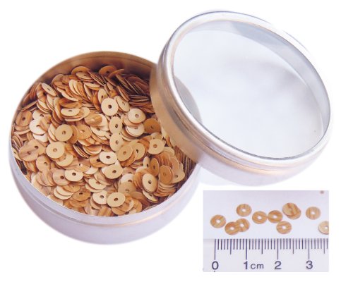 PREMIUM SEQUINS 5mm flat WOOD GRAIN * RED OAK * Made in USA pk/2000