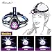 RELEEDER 3 Modes Adjustable Bright LED Headlight, 2200 Lumens Waterproof Headlamp with Rechargeable Batteries, Wall Charger, Car Charger and USB Cable for Hiking Camping Riding Fishing Hunting etc