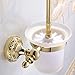 Leyden Wall Mount Bathroom Ti-PVD Gold Finish Brass Material Toilet Brush Holder