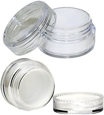 10mL Screw Top Acrylic Concentrate Container with Silicone Insert | High Quality Concentrate Containers (White) (50 Pcs)