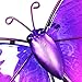 Exhart 4 Butterfly Garden Stakes, Durable Glass/Metal, Outdoor Décor, 1 Each Color, 4pc, 8