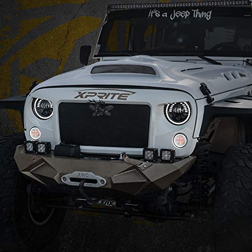 image for Xprite LED Amber Turn Signal Light with Clear Lens and Halo DRL for 20