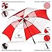 Procella Umbrella Golf Umbrella Tested by Skydivers Windproof Auto Open Rain and Wind Resistant, Large, Red/White