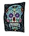 Zeckos Day of The Dead Sugar Skull Plush Throw Blanket 50 X 60 in.