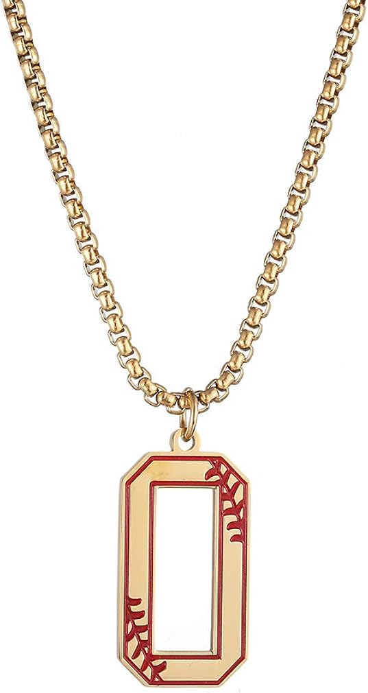 Baseball Initial Number Necklace for Boys,Men Sports Prayer Inspiration Baseball Jersey Number