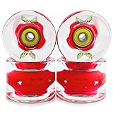 Supafly Set of 4 LED Light-up Skateboard Wheels + 8 Supafly Phoenix Bearings