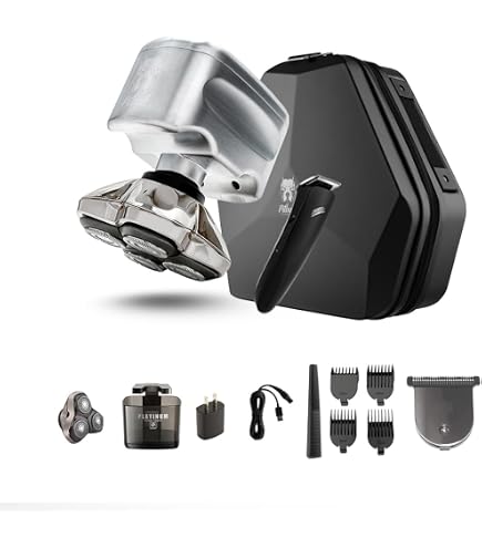 Amazon.com: Skull Shaver Pitbull Silver PRO Along with 3 Head
