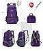 ZOMAKE Lightweight Packable Backpack 35L - Light Foldable Backpacks Water Resistant Collapsible Hiking Backpack - Compact Folding Day Pack for Travel Camping(Purple)