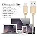Charger Cable 6 Feet Nylon Braided for iPhone 7/7 Plus/6/6s/6 Plus/6s Plus/5/5c/5s/SE,iPad iPod Nano iPod Touch Gold
