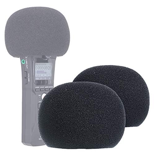 YOUSHARES Zoom H1n & H1 Recorder Foam Windscreen, Wind Cover Pop Filter Fits Zoom H1n Handy Portable Recorder (2 PCS)