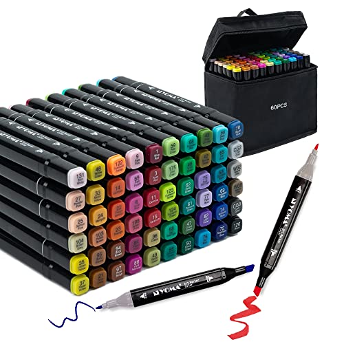Y YOMA 60 Dual Tip Markers Alcohol Markers Brush