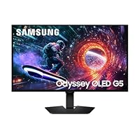 Samsung 27” Odyssey OLED G5 (G50SF) QHD & QD-OLED Gaming Monitor, 180Hz Refresh Rate, 0.03ms (GtG) Response Time, NVIDIA G-Sync Compatible, AMD FreeSync™, LS27FG500SNXZA