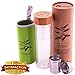 Glass Tea Tumbler | Tea Infuser Bottle, Loose Leaf Tea Tumbler, Fruit Infuser Water Bottle, Cold Brew Coffee Maker | Double Wall Borosilicate Glass Travel Tumbler (450ml, Green)