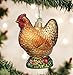 Old World Christmas Ornaments: Farm Animals Glass Blown Ornaments for Christmas Tree,Spring Chicken