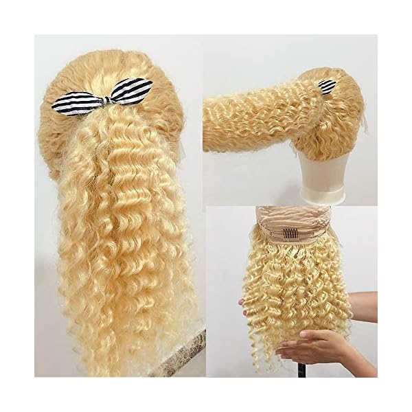 613 9a Peruvian 20 Ear to Ear lace wig HC 613 Blonde Lace Front Wig Human Hair Middle Part 20 inch  main image 3