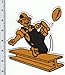 Pittsburgh Steelers Throwback 6" Patch "Steely McBeam" 1960s Logo (iron or sew on)