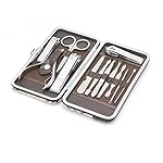 Vonper Stainless Steel Manicure Pedicure Set Nail Clippers Professional Nail Kit Beauty Gift Set (12 PCS)