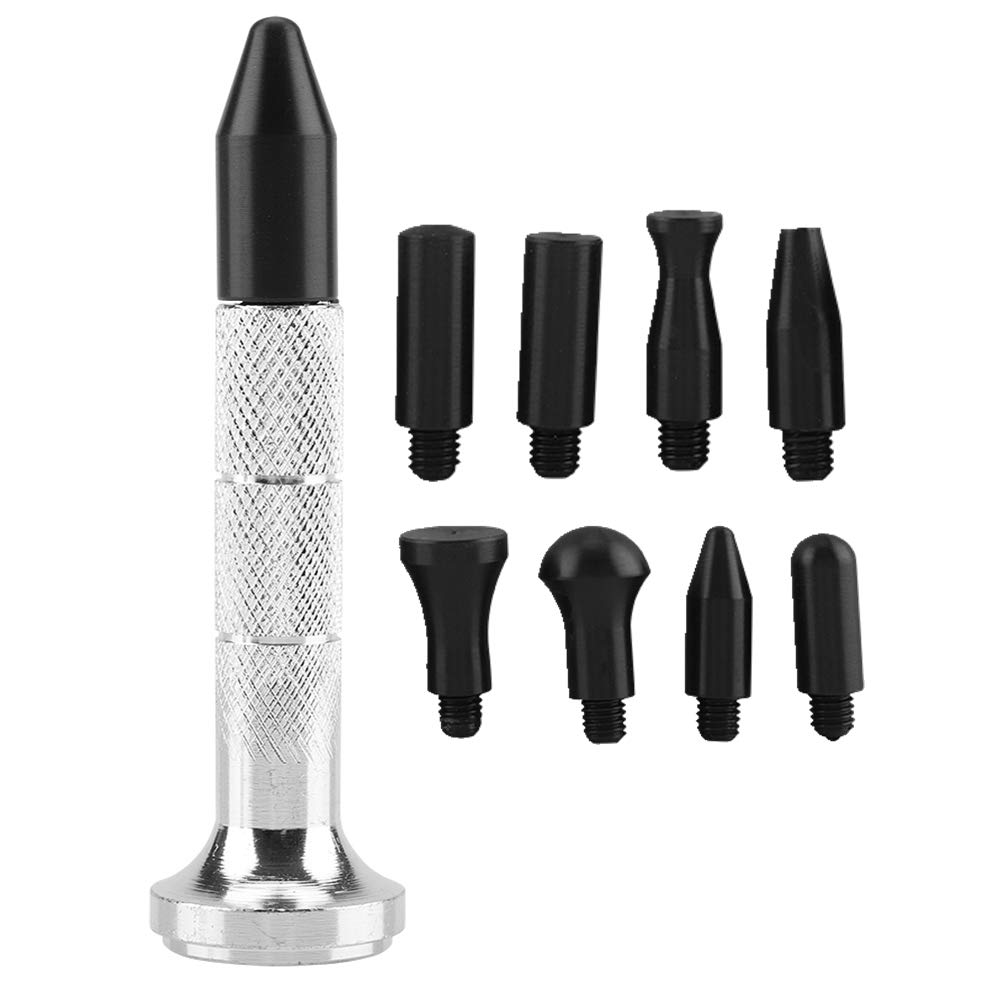 DIY Paintless Dent Repair Kit, Metal Tap Down Pen With 9 Heads Tips Paintless Dent Fix Tools Auto Body Dent Removal Kit, for Car Body, Refrigerator, Washing Machine, etc