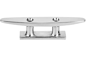 klampe-Acouto 316 Stainless Steel Base Cleat Mirror Polished Boat Accessory Base Cleat Marine Rope Base (4 INCH)
