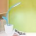 IEGROW LED desk lamp with usb charging port, eye care desk lamp, flexible gooseneck, rechargeable children's desk lamps with pen holder, suitable for reading, children's family, office and dormitory ( Blue )
