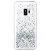 Caka Galaxy S9 Case, Galaxy S9 Glitter Case Liquid Series Luxury Fashion Bling Flowing Liquid Floating Sparkle Glitter Soft TPU Case for Samsung Galaxy S9 (Silver)