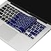 MOSISO Silicone Keyboard Cover Compatible with MacBook Air 13 inch A1466 A1369 2010-2017&Compatible with MacBook Pro 13/15 inch (with/Without Retina Display, 2015 or Older Version), Dark Blue