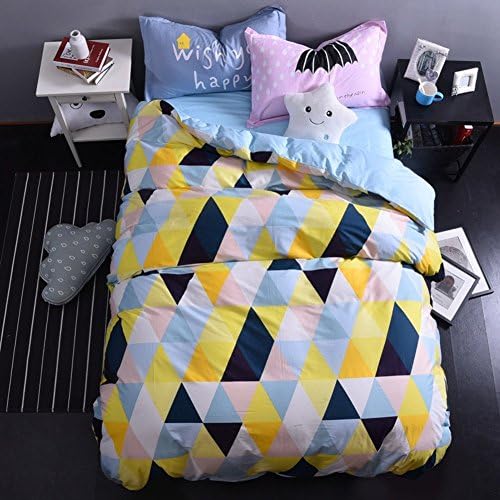 DACHUI Cotton bed sheets - 1800 beds fade, stain resistant - Hypoallergenic - 4 units (Cartoon - simple)-N Twinch 2