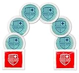 Gel Hot-Cold Ice Packs (8-Pack) - INCLUDES 2 Red Square Gel Packs: Reusable, Flexible, Non-Toxic. Freeze or Heat Therapy, Pain Relief, Reduce Swelling or Soreness