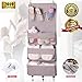JAY-Chi Over The Door Organizer Closet Bathroom Baby Nursery Hanging Organizer and Storage Larger Pockets Perspective Window Washable Oxford Fabric Wall Mount Rack for Diaper,Cloth,Toys(Grey)……