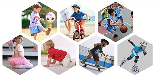 MINILUJIA Children Kids Knee Brace Tight Non-Falling Sponge Sleeves Breathable Flexible Elastic Support Protector Cover 2PCS/Pair (xs, Black)