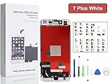 iPhone 7 Plus Screen Replacement For Lcd Touch Screen Digitizer Frame Assembly Set with 3D Touch (White)