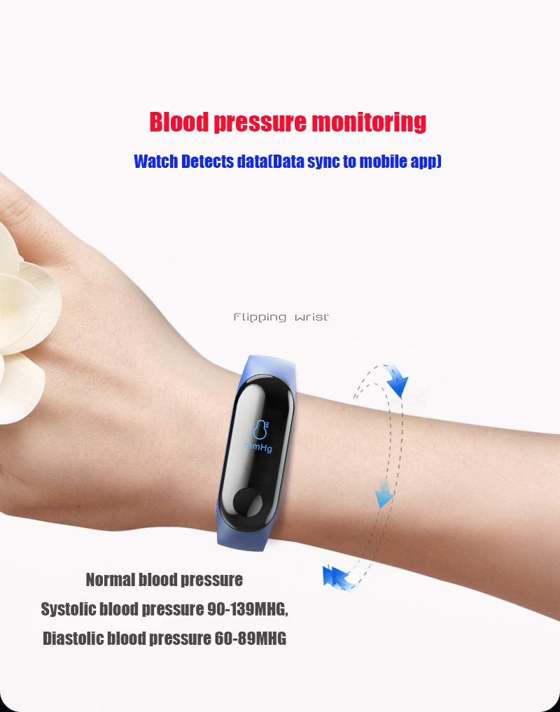Fitness Tracker, Smart Wristband Heart Rate Monitor Activity Tracker with Connected GPS Tracker, Step Counter, Sleep Monitor, IP67 Waterproof Pedometer for Android and iOS Smartphone (Black)