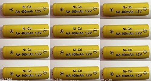 JKN Battery International 12 Solar Rechargeable Dependable AA 400mAh, 1.2V Nicd Batteries