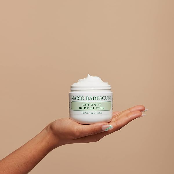 MARIO BADESCU COCONUT BODY BUTTER FOR ALL SKIN TYPES | BODY MOISTURIZER FOR SMOOTH AND RADIANT SKIN |FORMULATED WITH SHEA BUTTER| 8 OZ