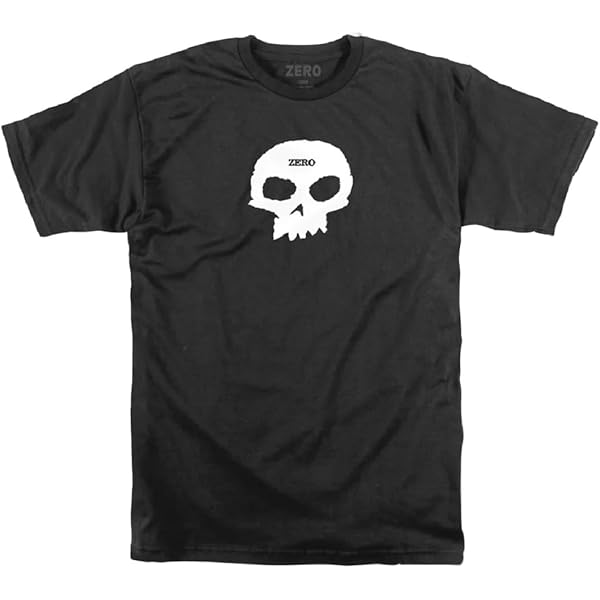 ZERO Skateboards S/S T-Shirt Army Logo Skate Shirt, White, Size