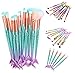 Rokment New Arrival 10Pc Mermaid Eyeshadow Contour Eye Lip Makeup Brushes Set (B)