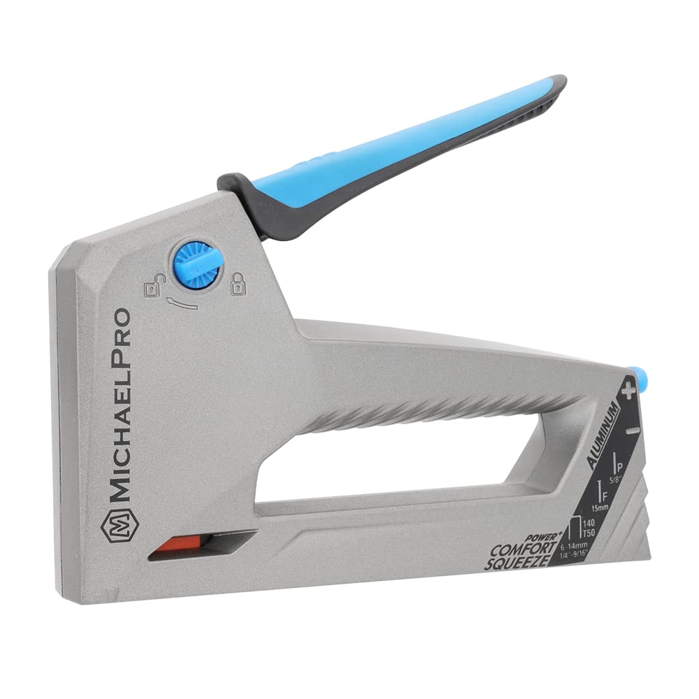 MichaelPro MP013011 Aluminum Tacker/Staple Gun, Multi-Purpose Stapler for Professionals and Heavy Duty Usage