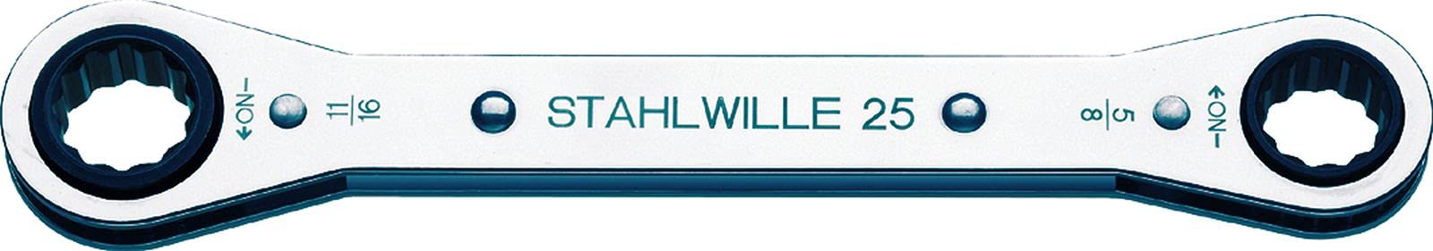 Stahlwille 41561620 25aN Ratchet Ring Spanner, 1/4 inch x 5/16 inch Opening, 109 mm Length