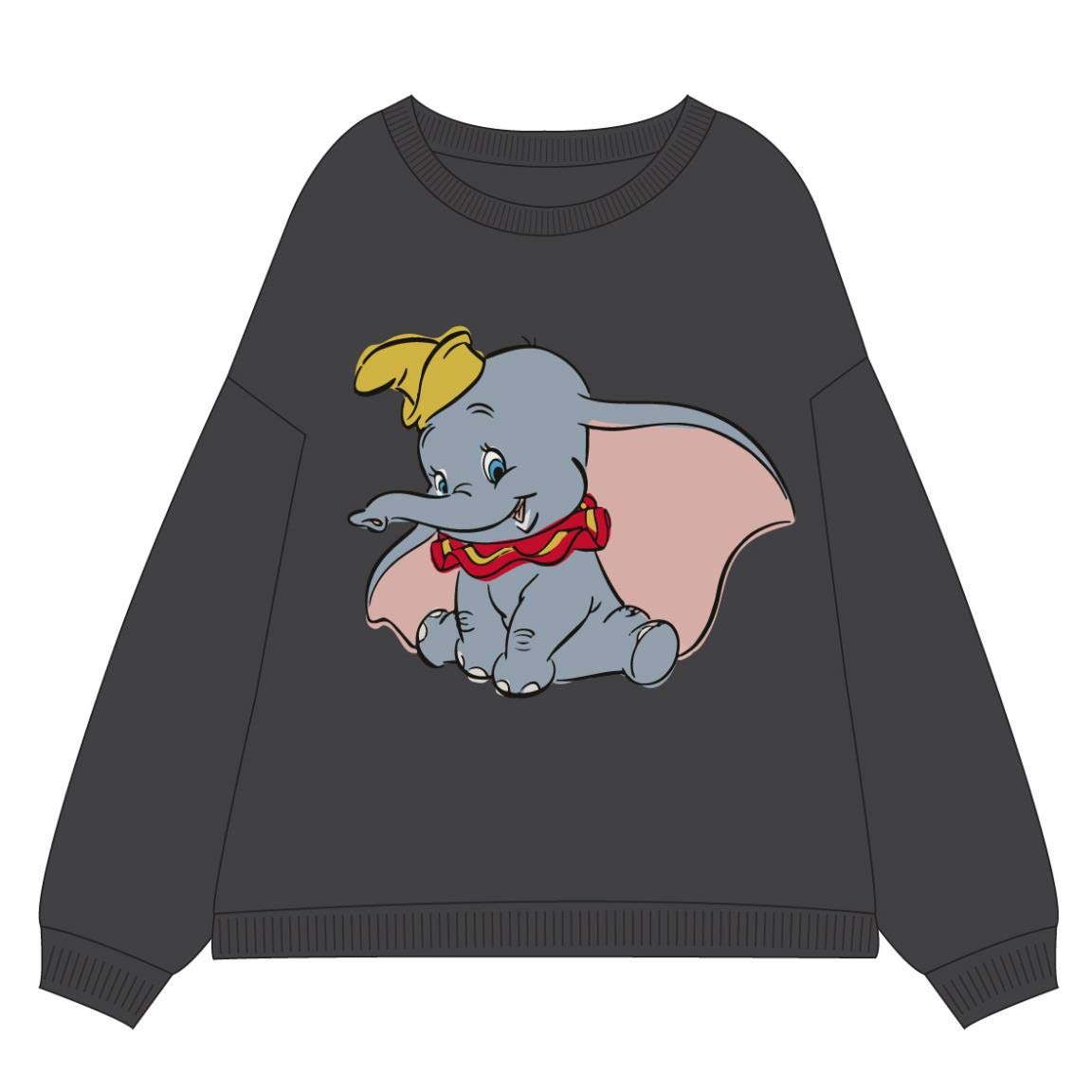 ARTESANIA CERDA Women's Disney Dumbo Sweatshirt, Grey (Grey 13), M