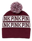 Victoria's Secret Pink Knit Beanie Maroon