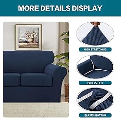 Turquoize 4 Piece Sofa Covers for 3 Cushion Couch