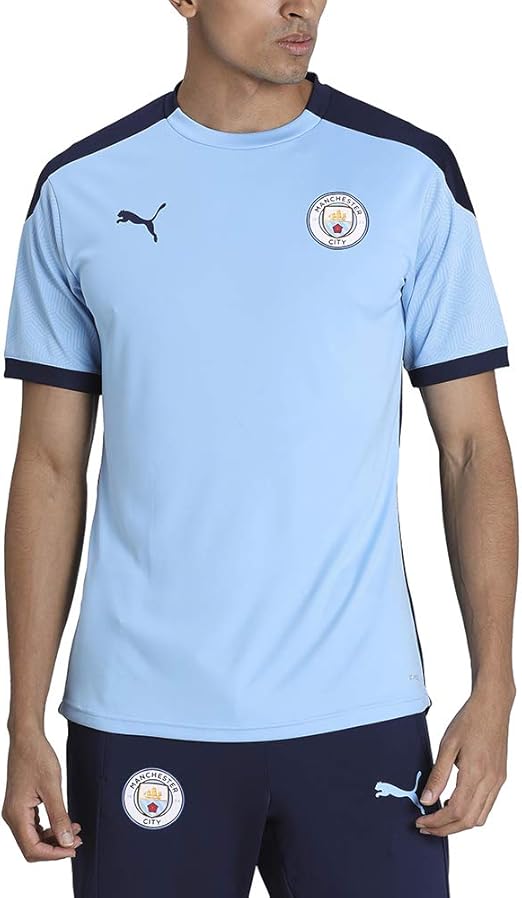 Amazon Com Puma Manchester City Sky Blue Training Jersey 2020 21 Large Clothing
