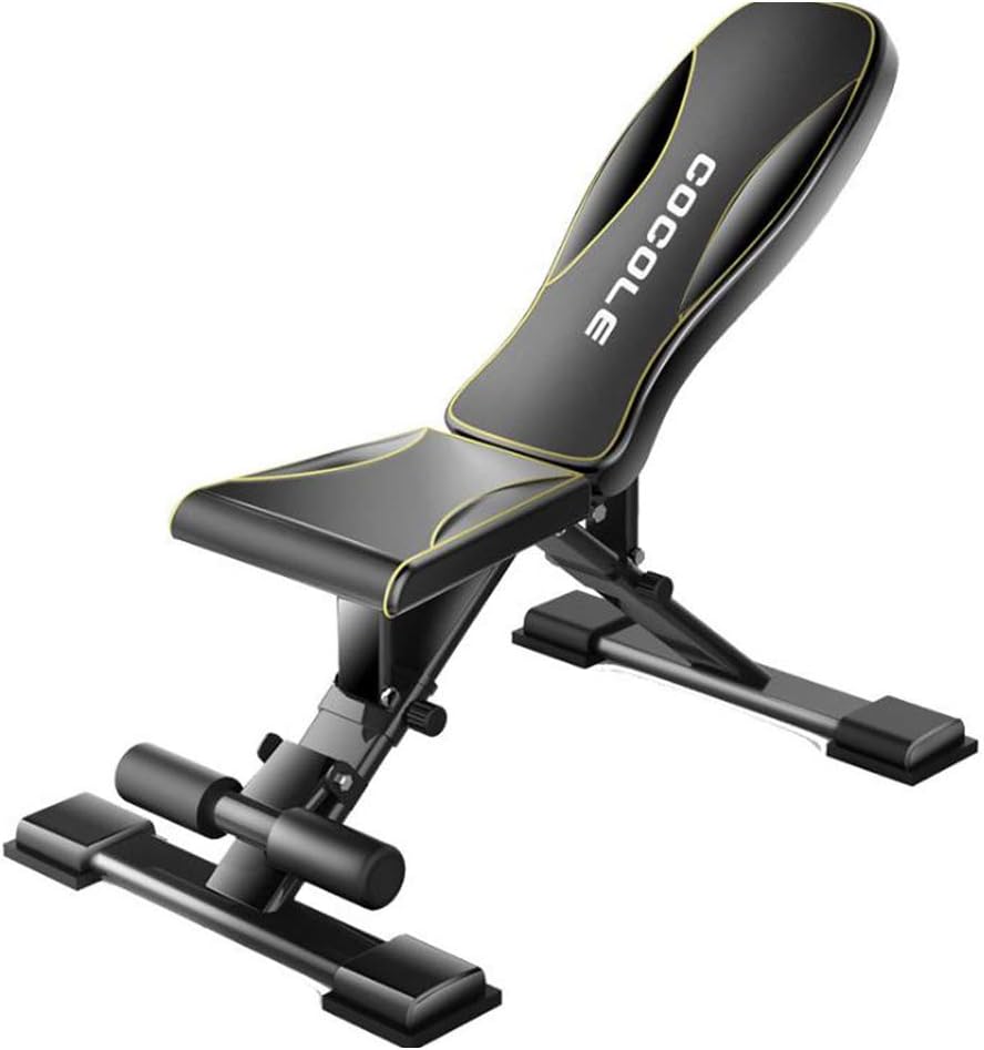 PLEASUR Fitness Adjustable Weight Bench Home Training Gym Weight Lifting Sit Up Ab Bench Flat Incline Decline Multiuse Exercise Workout Bench Utility Bench For Upright Incline And Flat