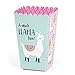 Whole Llama Fun - Llama Fiesta Baby Shower or Birthday Party Favor Popcorn Treat Boxes - Set of 12 primary