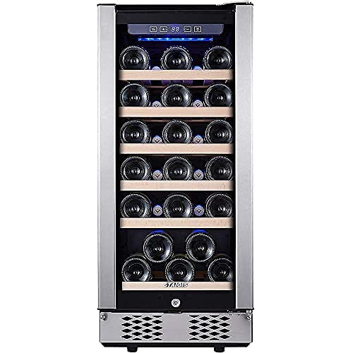 STAIGIS Wine Fridge, 15 inch Wine Cooler w/ 30 bottles Capacity, Built