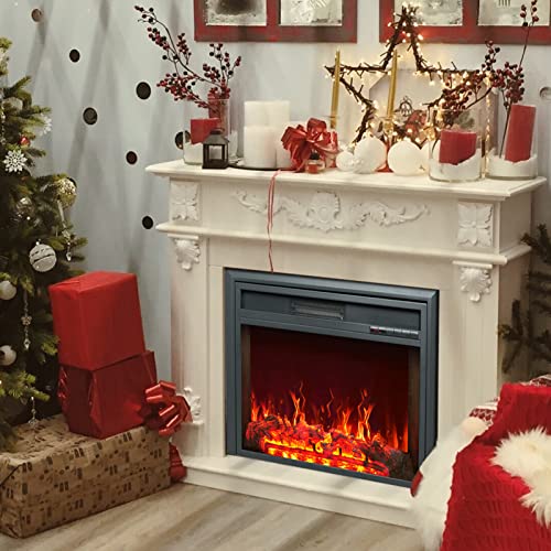 CHopetree 28 Inch Wide Electric Fireplace Insert, Portable