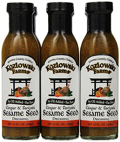 Kozlowski Farms Sesame Seed Dressing, Ginger and Teriyaki, 10.0-Ounce (Pack of 6)